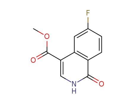 Molecular Structure of 583880-92-6 (methyl 6-fluoro-1-oxo-1,2-dihydroisoquinoline-4-carboxylate)