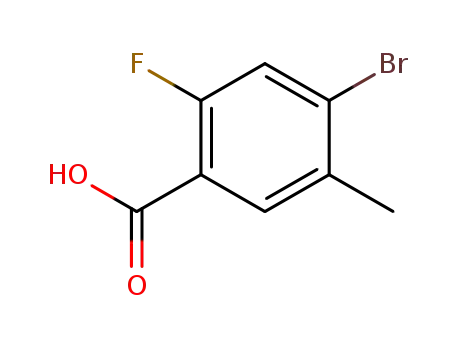 Molecular Structure of 415965-24-1 (4-BROMO-2-FLUORO-5-METHYLBENZOIC ACID)