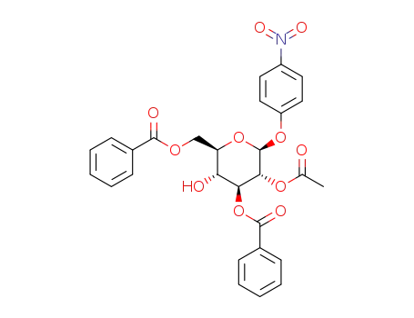 p-nitrophenyl 2-acetamido-3-O-benzoyl-6-O-benzyl-2-deoxy-4-hydroxy-β-D-glucopyranoside