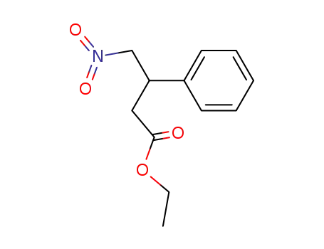 Molecular Structure of 41441-40-1 (Benzenepropanoic acid, b-(nitromethyl)-, ethyl ester)