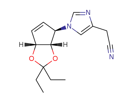 2-(1-((3aS,4R,6aR)-2,2-diethyl-4,6a-dihydro-3aH-cyclopenta[d][1,3]dioxol-4-yl)-1H-imidazol-4-yl)acetonitrile
