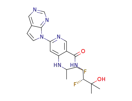 N-((R)-2-fluoro-3-hydroxy-3-methylbutyl)-4-((1-fluoropropan-2-yl)amino)-6-(7H-pyrrolo[2,3-d]pyrimidin-7-yl)nicotinamide