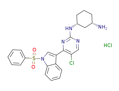 (1R,3S)-N1-(5-chloro-4-(1-(phenylsulfonyl)-1H-indol-3-yl)pyrimidin-2-yl)cyclohexane-1,3-diamine hydrochloride