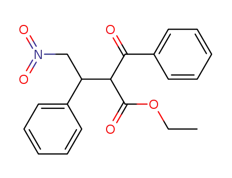 Molecular Structure of 62384-61-6 (Benzenepropanoic acid, a-benzoyl-b-(nitromethyl)-, ethyl ester)