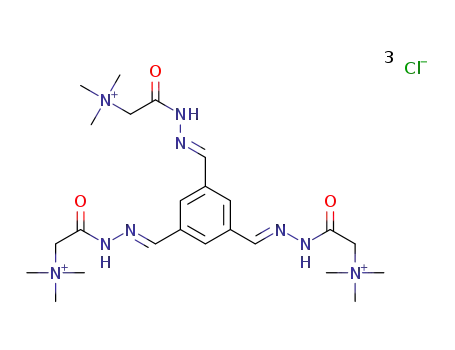 2,2',2''-((2E,2'E,2''E)-2,2',2''-(benzene-1,3,5-triyltris(methanylylidene))tris(hydrazin-1-yl-2-ylidene))tris(N,N,N-trimethyl-2-oxoethanaminium) chloride