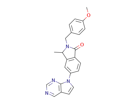 2-(4-methoxybenzyl)-3-methyl-5-(7H-pyrrolo[2,3-d]pyrimidin-7-yl)isoindolin-1-one