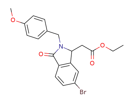 ethyl 2-(6-bromo-2-(4-methoxybenzyl)-3-oxoisoindolin-1-yl)acetate