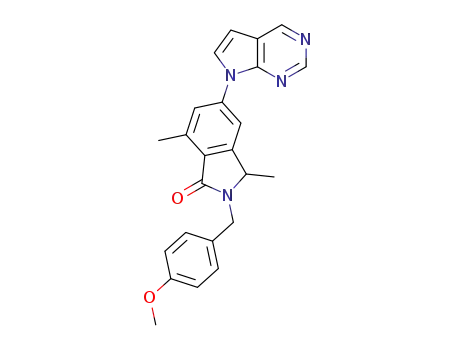 2-(4-methoxybenzyl)-3,7-dimethyl-5-(7H-pyrrolo[2,3-d]pyrimidin-7-yl)isoindolin-1-one