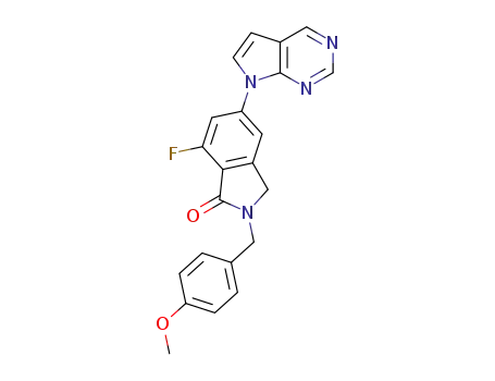 7-fluoro-2-(4-methoxybenzyl)-5-(7H-pyrrolo[2,3-d]pyrimidin-7-yl)isoindolin-1-one