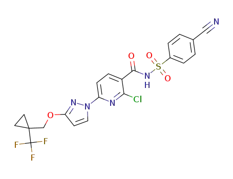 2-chloro-N-(4-cyanophenyl)sulfonyl-6-[3-[[1-(trifluoromethyl)cyclopropyl]methoxy]pyrazol-1-yl]pyridine-3-carboxamide