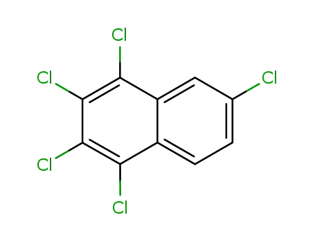Molecular Structure of 67922-26-3 (1,2,3,4,6-PENTACHLORONAPHTHALENE)