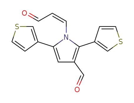 (Z)-1-(3-oxoprop-1-en-1-yl)-2,5-di(thiophen-3-yl)-1H-pyrrole-3-carbaldehyde