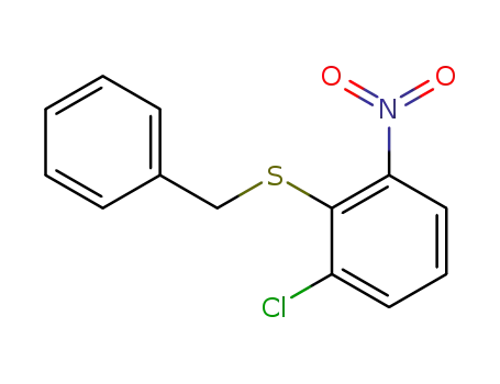 Molecular Structure of 178551-28-5 (Benzene, 1-chloro-3-nitro-2-[(phenylmethyl)thio]-)