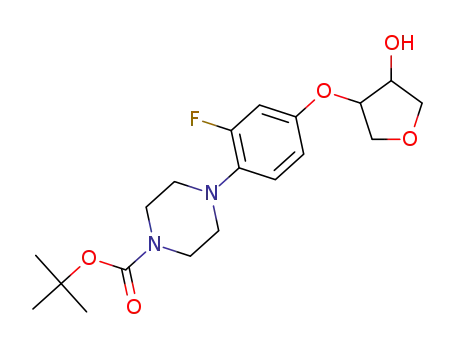 tert-butyl 4-(2-fluoro-4-((4-hydroxytetrahydrofuran-3-yl)oxy)phenyl)piperazine-1-carboxylate