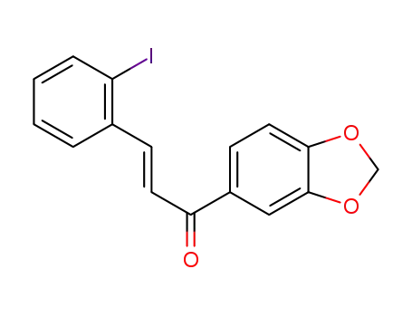(E)-1-(benzo[d][1,3]dioxol-5-yl)-3-(2-iodophenyl)prop-2-en-1-one