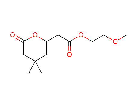 2-methoxyethyl 2-(4,4-dimethyl-6-oxotetrahydro-2H-pyran-2-yl)acetate