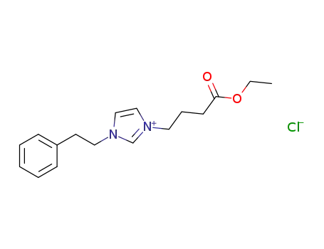 3-(4-ethoxy-4-oxobutyl)-1-phenethyl-1H-imidazol-3-ium chloride