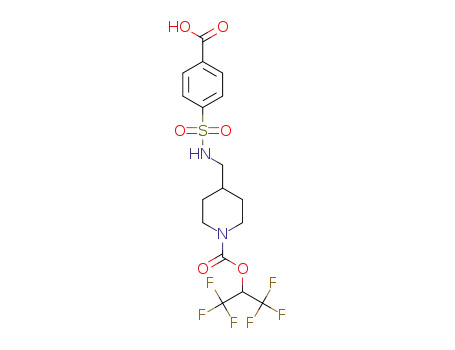 4-(N-((1-(((1,1,1,3,3,3-hexafluoropropan-2-yl)oxy)carbonyl)piperidin-4-yl)methyl)sulfamoyl)benzoic acid