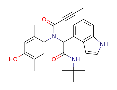 N-(2-(tert-butylamino)-1-(1H-indol-4-yl)-2-oxoethyl)-N-(4-hydroxy-2,5-dimethylphenyl)but-2-ynamide