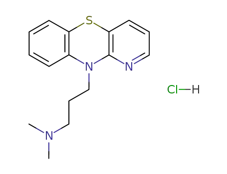 Molecular Structure of 1225-65-6 ((dimethyl)[10H-pyrido[3,2-b][1,4]benzothiazine-10-propyl]ammonium chloride)