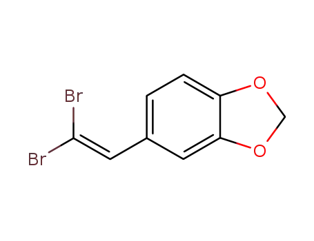 Molecular Structure of 92449-54-2 (1,3-Benzodioxole, 5-(2,2-dibromoethenyl)-)