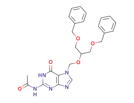 N2-acetyl-7-<<1,3-bis(benzyloxy)-2-propoxy>methyl>guanine