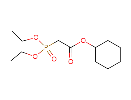 Molecular Structure of 65717-27-3 (Acetic acid, (diethoxyphosphinyl)-, cyclohexyl ester)