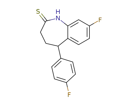 8-fluoro-5-(4-fluorophenyl)-1,3,4,5-tetrahydro-1-benzazepin-2-thione