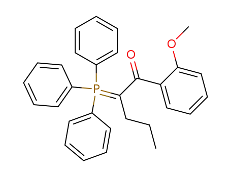 Molecular Structure of 113234-66-5 (1-Pentanone, 1-(2-methoxyphenyl)-2-(triphenylphosphoranylidene)-)