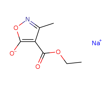 Molecular Structure of 133827-52-8 (4-Isoxazolecarboxylic acid, 5-hydroxy-3-methyl-, ethyl ester, sodium salt)