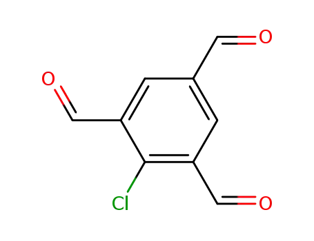 Molecular Structure of 102626-20-0 (1,3,5-Benzenetricarboxaldehyde, 2-chloro-)