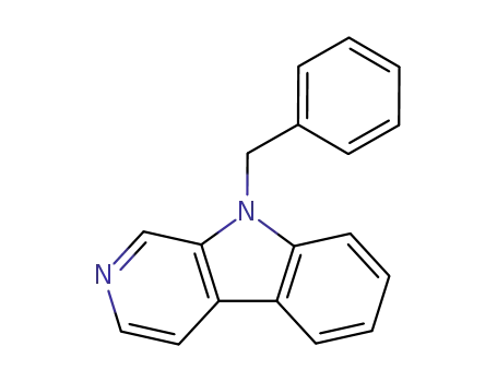 Molecular Structure of 116524-14-2 (9H-Pyrido[3,4-b]indole, 9-(phenylmethyl)-)