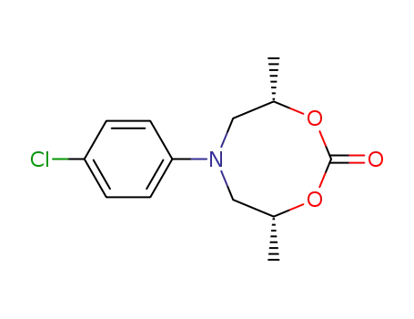 Molecular Structure of 93371-21-2 (4H-1,3,6-Dioxazocin-2-one, 6-(4-chlorophenyl)tetrahydro-4,8-dimethyl-,
cis-)