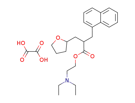 alpha-(1-Naphthylmethyl)-2-tetrahydrofuranpropionic acid diethylaminoethyl ester oxalate