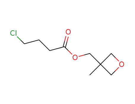 Molecular Structure of 137265-74-8 (Butanoic acid, 4-chloro-, (3-methyl-3-oxetanyl)methyl ester)