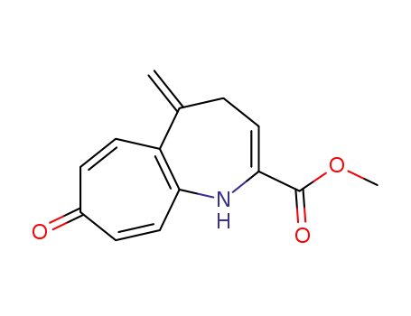 Molecular Structure of 88396-05-8 (Cyclohept[b]azepine-2-carboxylic acid,
1,4,5,8-tetrahydro-5-methylene-8-oxo-, methyl ester)