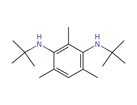 Molecular Structure of 142448-82-6 (1,3-Benzenediamine, N,N'-bis(1,1-dimethylethyl)-2,4,6-trimethyl-)