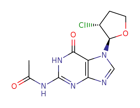 trans-N2-acetyl-7-(3-chlorotetrahydrofuran-2-yl)guanine