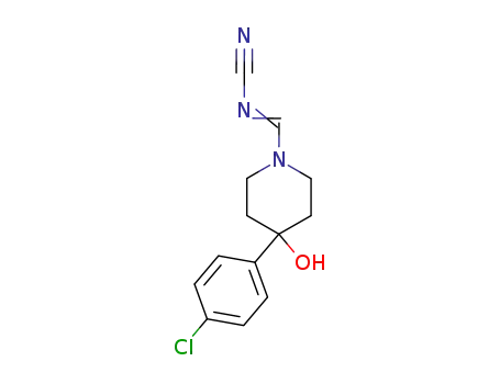 Molecular Structure of 91126-04-4 (4-Piperidinol, 4-(4-chlorophenyl)-1-[(cyanoimino)methyl]-)