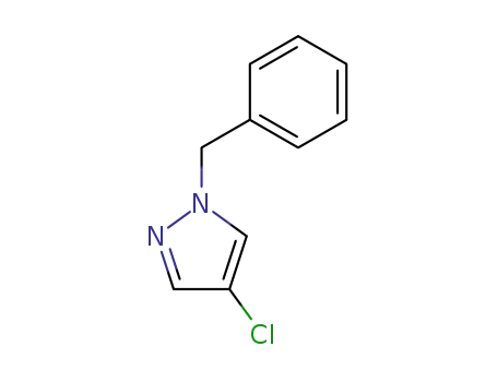 Molecular Structure of 50877-40-2 (1H-Pyrazole, 4-chloro-1-(phenylmethyl)-)