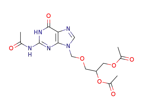 (+/-)-N2-acetyl-9-<(2,3-diacetoxy-1-propoxy)methyl>guanine