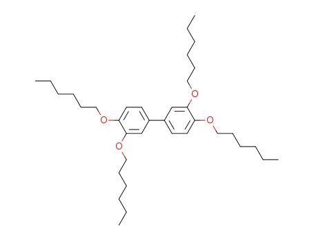 Molecular Structure of 161691-13-0 (1,1'-Biphenyl, 3,3',4,4'-tetrakis(hexyloxy)-)