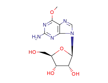 Molecular Structure of 7803-88-5 (O6-METHYLGUANOSINE)