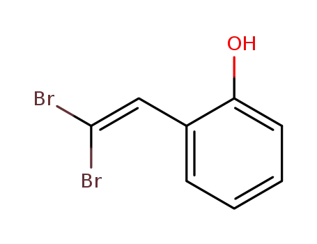 Molecular Structure of 91703-34-3 (Phenol, 2-(2,2-dibromoethenyl)-)