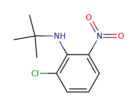 Molecular Structure of 148858-01-9 (Benzenamine, 2-chloro-N-(1,1-dimethylethyl)-6-nitro-)