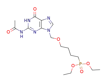 diethyl <4-<(2-acetamido-1,6-dihydro-6-oxo-9H-purin-9-yl)methoxy>butyl>phosphonate
