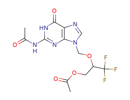 Acetic acid 2-(2-acetylamino-6-oxo-1,6-dihydro-purin-9-ylmethoxy)-3,3,3-trifluoro-propyl ester