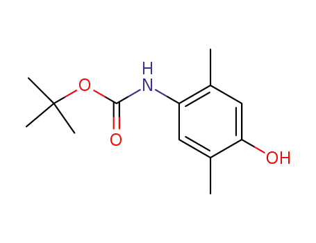 Molecular Structure of 185063-84-7 (Carbamic acid, (4-hydroxy-2,5-dimethylphenyl)-, 1,1-dimethylethyl ester)