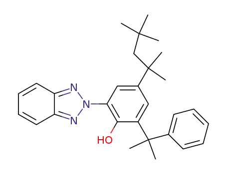 Molecular Structure of 73936-91-1 (2-(2H-Benzotriazol-2-yl)-6-(1-methyl-1-phenylethyl)-4-(1,1,3,3-tetramethylbutyl)phenol)