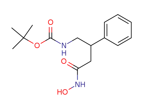 Molecular Structure of 189014-03-7 (Carbamic acid, [4-(hydroxyamino)-4-oxo-2-phenylbutyl]-,
1,1-dimethylethyl ester)